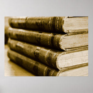Poster A Stack of Old Books