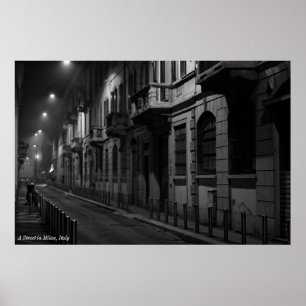 Poster: A Street in Milan, Italy Poster