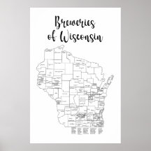 Poster à thème de la brasserie Wisconsin