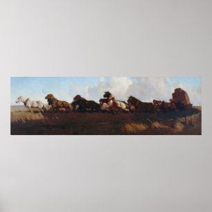 Poster À travers les plaines de terre noire George Lamber