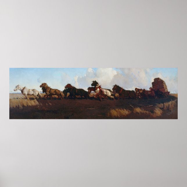 Poster À travers les plaines de terre noire George Lamber (Devant)