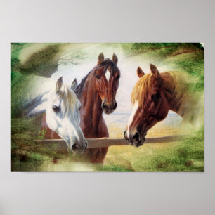 Poster à trois chevaux