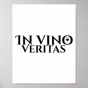 Poster À Vino Veritas _ Latin _ Rome Antique _ Aimer Le V