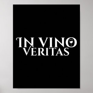 Poster À Vino Veritas _ Latin _ Rome Antique _ Aimer Le V