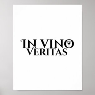 Poster À Vino Veritas _ Latin _ Rome Antique _ Aimer Le V