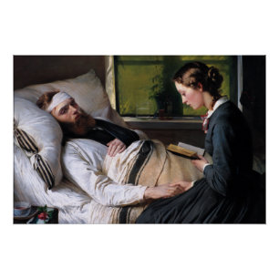 Poster A Wounded Danish Soldier by Elisabeth Baumann
