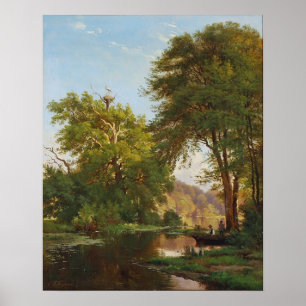 Poster Aagaard Fishing Boat Peinture Paysage