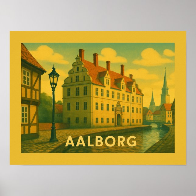 Poster Aalborg Denmark Cityscape (Devant)