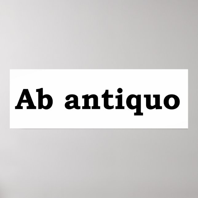 Poster Ab antiquo (Devant)