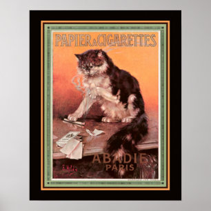 Poster Abadie Vintage Papier 'a Cigarettes