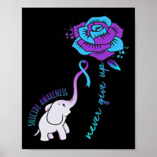 Poster Abandonner un graphique de soutien à la sensibilis