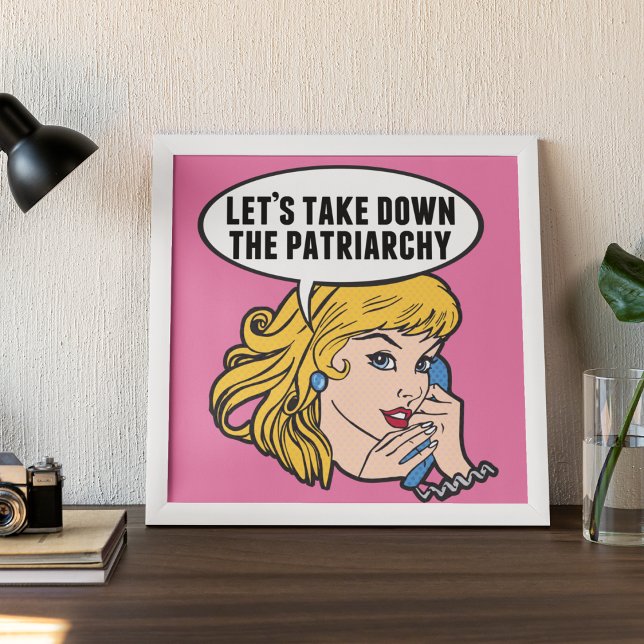Poster Abandonnons le rose féministe du patriarcat (Créateur téléchargé)
