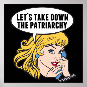 Poster Abattons le Patriarcat Féminisme Rétro Mignon