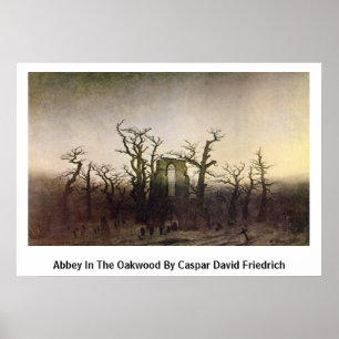 Poster Abbaye dans Oakwood par Caspar David Friedrich