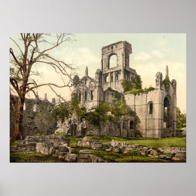 Poster Abbaye de Kirkstall, Leeds, Yorkshire, Angleterre (Devant)