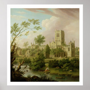 Poster Abbaye de Kirkstall, Yorkshire, 1747 (huile sur la