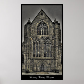 Poster Abbaye de Paisley, Glasgow, Écosse