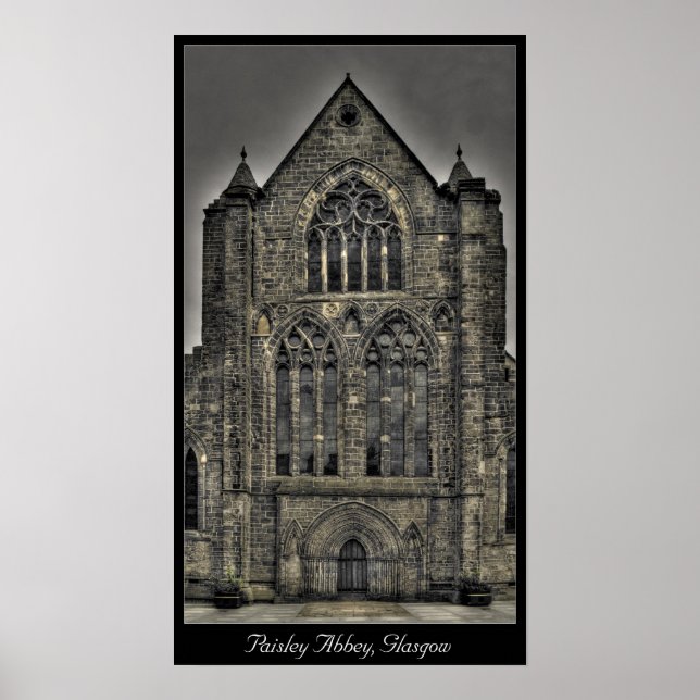 Poster Abbaye de Paisley, Glasgow, Écosse (Devant)