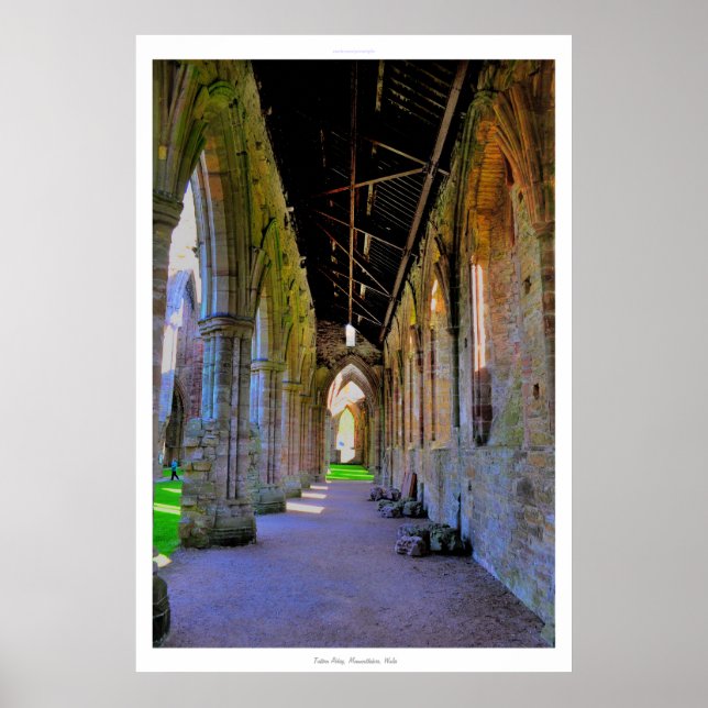 Poster Abbaye de Tintern Monastère cistercien Pays de Gal (Devant)