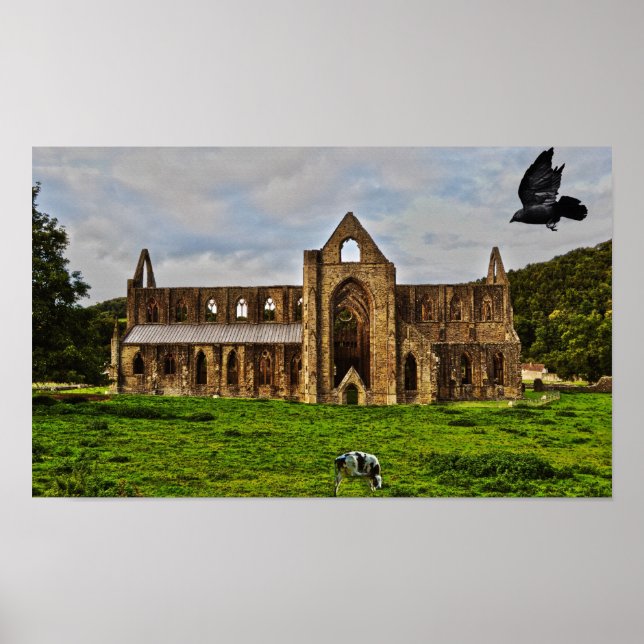 Poster Abbaye de Tintern Monastère cistercien Scène pasto (Devant)