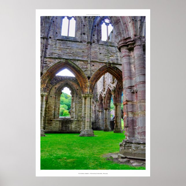 Poster Abbaye de Tintern VIII, monastère cistercien Pays  (Devant)