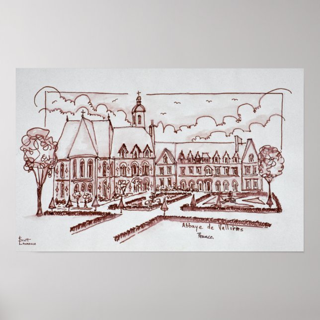 Poster Abbaye de Valloires | Argoules, France (Devant)