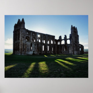 Poster Abbaye de Whitby au coucher du soleil