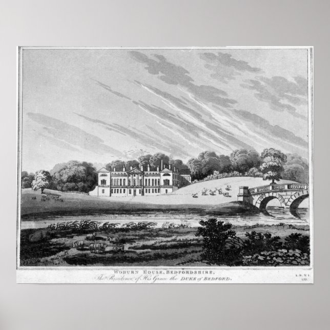 Poster Abbaye de Woburn, Bedfordshire (Devant)
