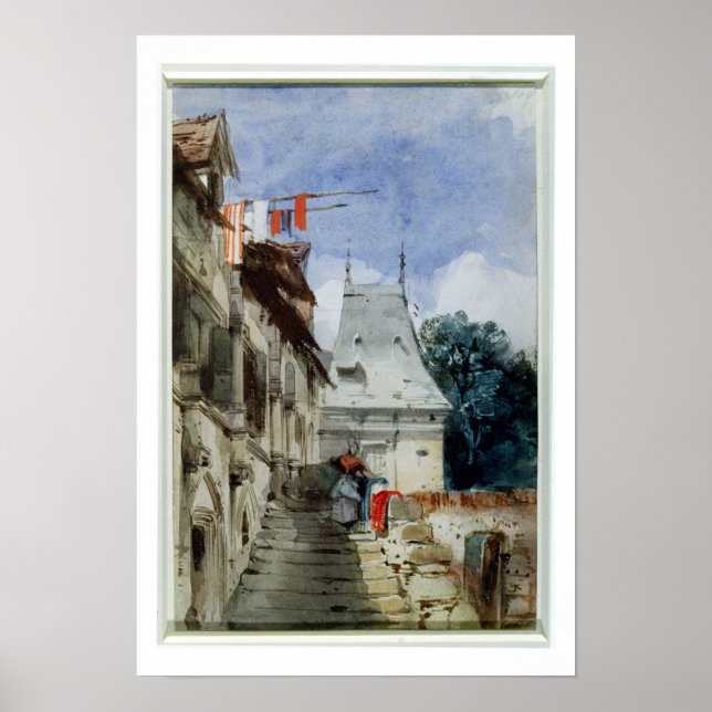 Poster Abbaye St-Amand, Rouen (w/c, carrosserie et crayon (Devant)