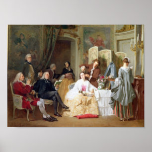 Poster Abbe Prevost reading 'Manon Lescaut', 1856