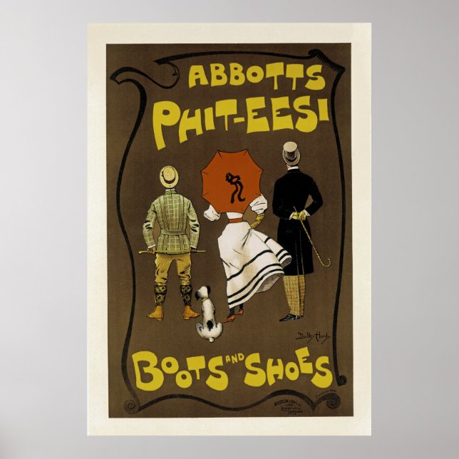 Poster Abbotts Phit-Eesi ~ Bottes et chaussures (Devant)