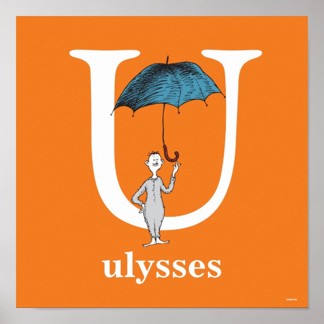 Poster ABC du Dr Seuss : Lettre U - Blanc | Ajouter Votre (Devant)