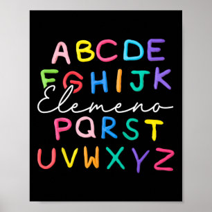 Poster Abc Elemeno jardin d'enfants Enseignant Garçon fil