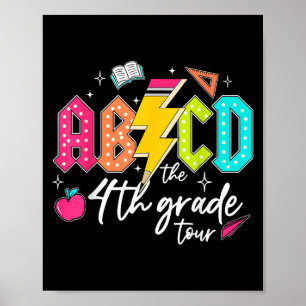 Poster Abcd La 4e Classe Tour crayon foudre Rock Boys