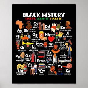 Poster Abcs Du Mois De L'histoire Des Noirs Fierté Vive L