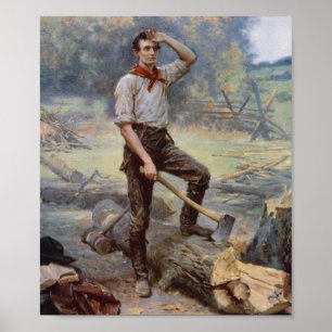 Poster Abe Lincoln le diviseur de rail