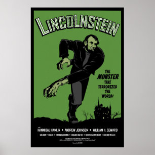 Poster Abe Lincolnstein. Abraham Lincoln Frankenstein