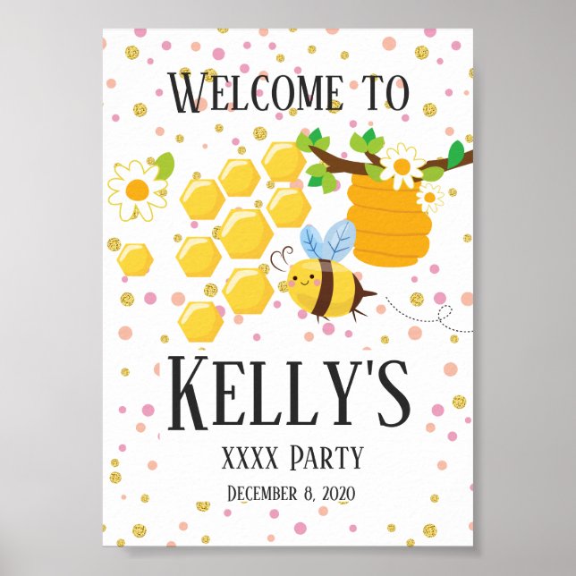 Poster abeille, abeille miel, peigne de miel, Abeille de  (Devant)