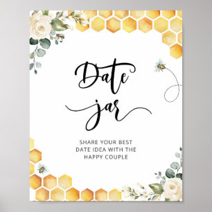 Poster Abeille aquarelle datent les idées de nuit. Nuptia