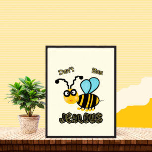Poster Abeille drôle