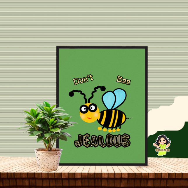 Poster Abeille drôle (Créateur téléchargé)