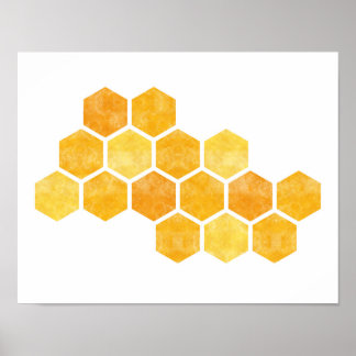 Poster Abeille jaune