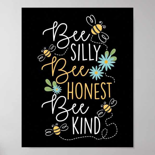 Poster Abeille mignonne Abeille bête Abeille miette (Devant)