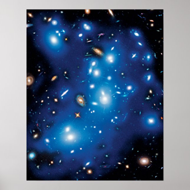 Poster Abell 2744 Pandora Galaxy Cluster Photo (Devant)