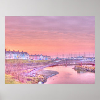 Poster Aberaeron Harbour "Peinture"
