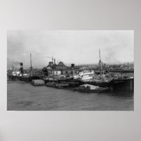 Aberdeen, WA - Vue du front de mer et de la naviga