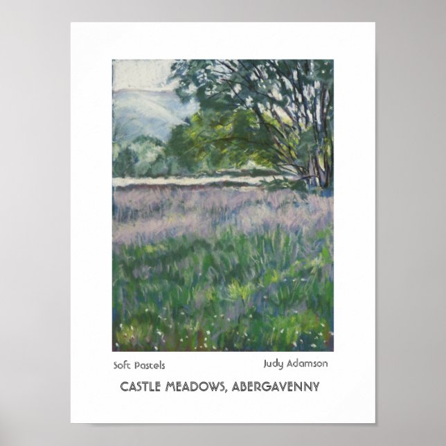 Poster 'Abergavenny' Castle Meadows Imprimer/Poster (Devant)