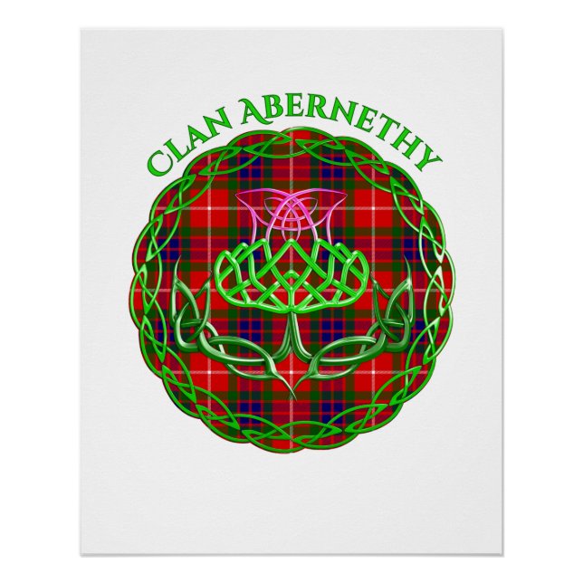Poster Abernethy Scottish Tartan Celtic Thistle (Devant)