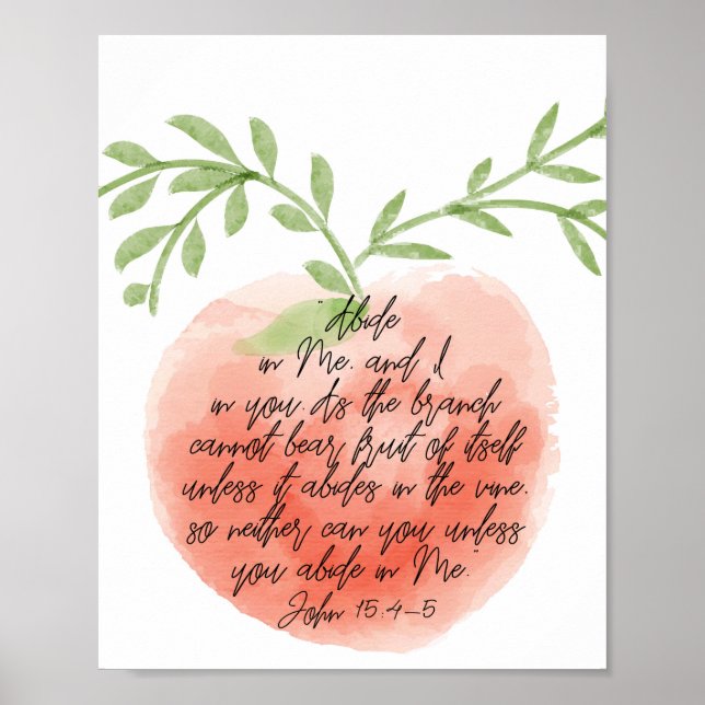 Poster Abide In Me and I In You... John 15:4-5 (Devant)