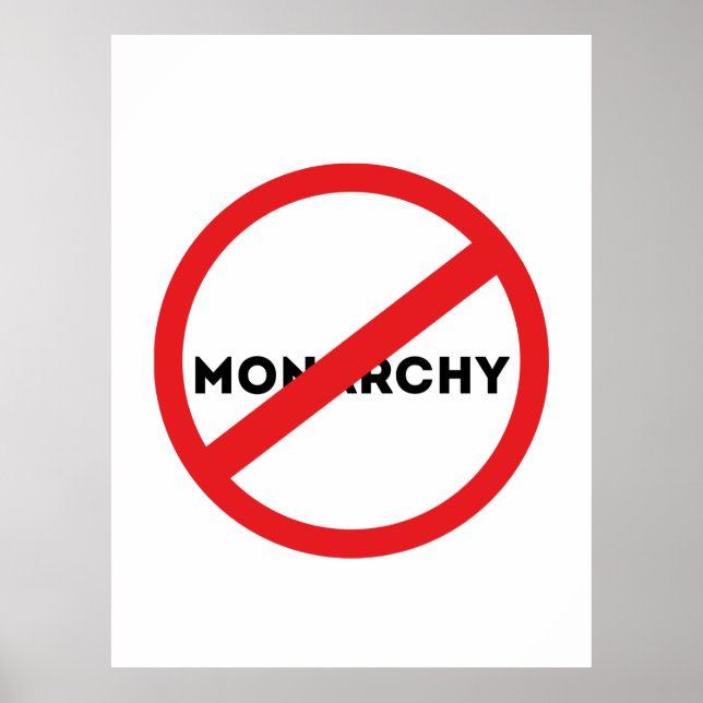 Poster Abolir la monarchie (Devant)